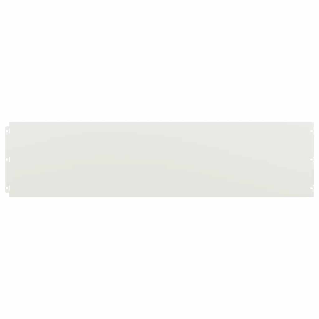 Lawn Edging 20 pcs 25 x 103 cm Steel White
