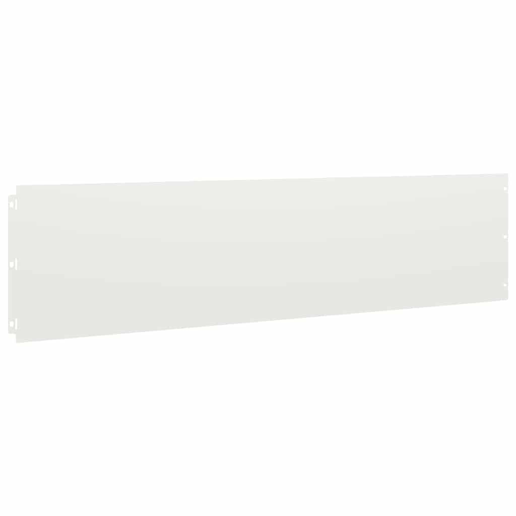 Lawn Edging 20 pcs 25 x 103 cm Steel White
