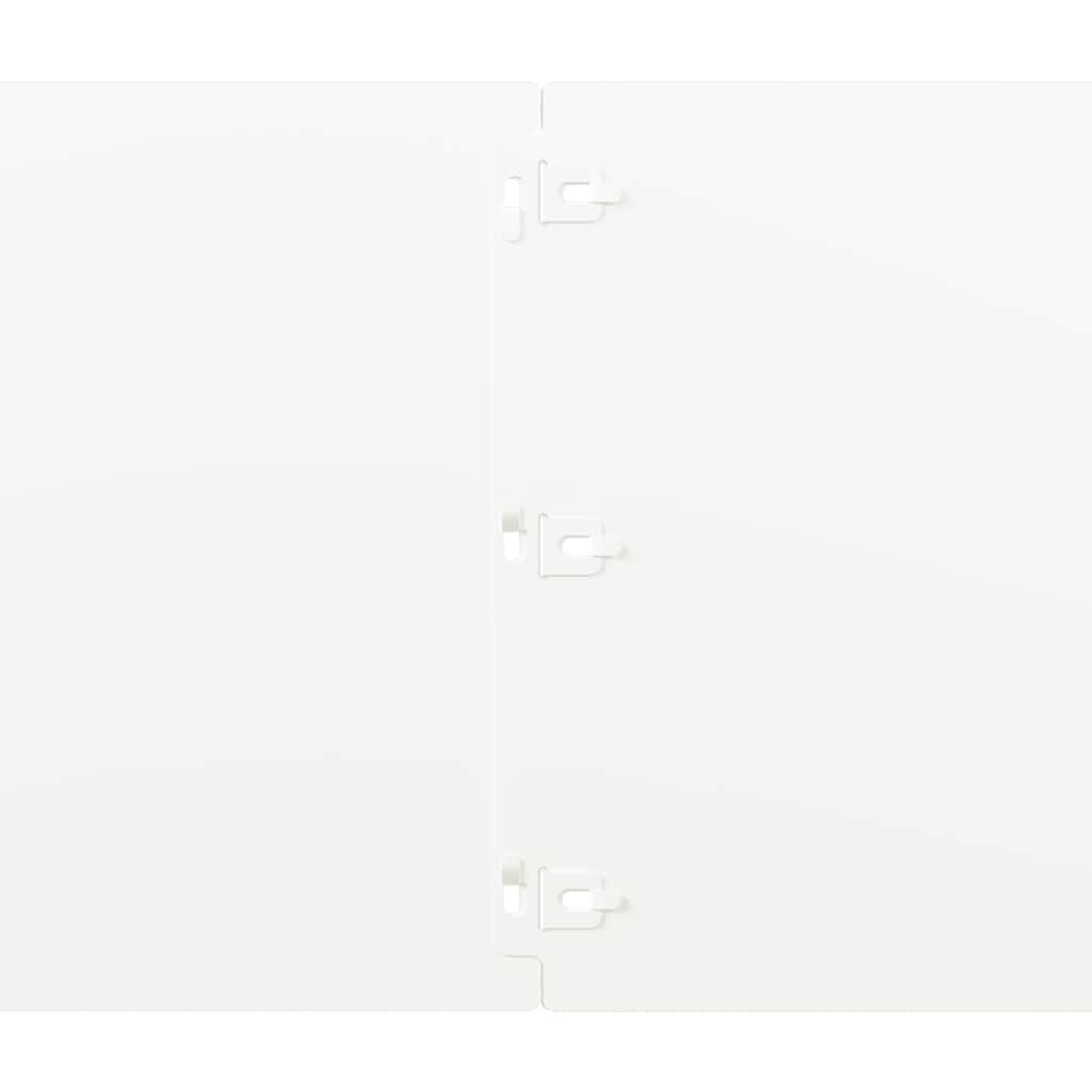 Lawn Edging 20 pcs 25 x 103 cm Steel White