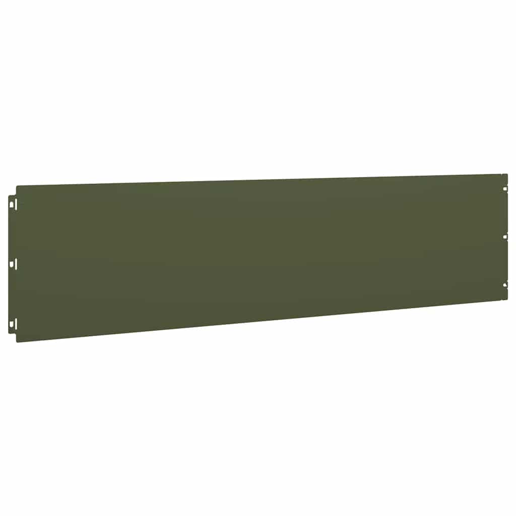 Lawn Edging 20 pcs 25 x 103 cm Cold-rolled steel Olive Green