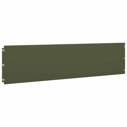 Lawn Edging 20 pcs 25 x 103 cm Cold-rolled steel Olive Green
