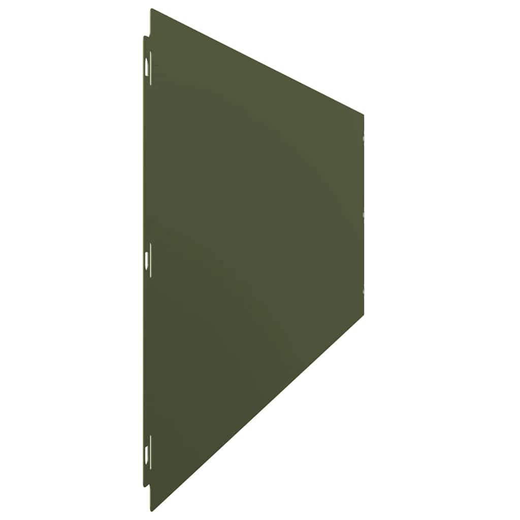 Lawn Edging 20 pcs 25 x 103 cm Cold-rolled steel Olive Green