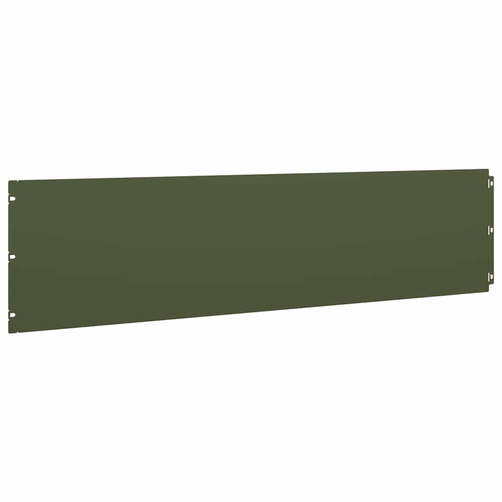 Lawn Edging 20 pcs 25 x 103 cm Cold-rolled steel Olive Green