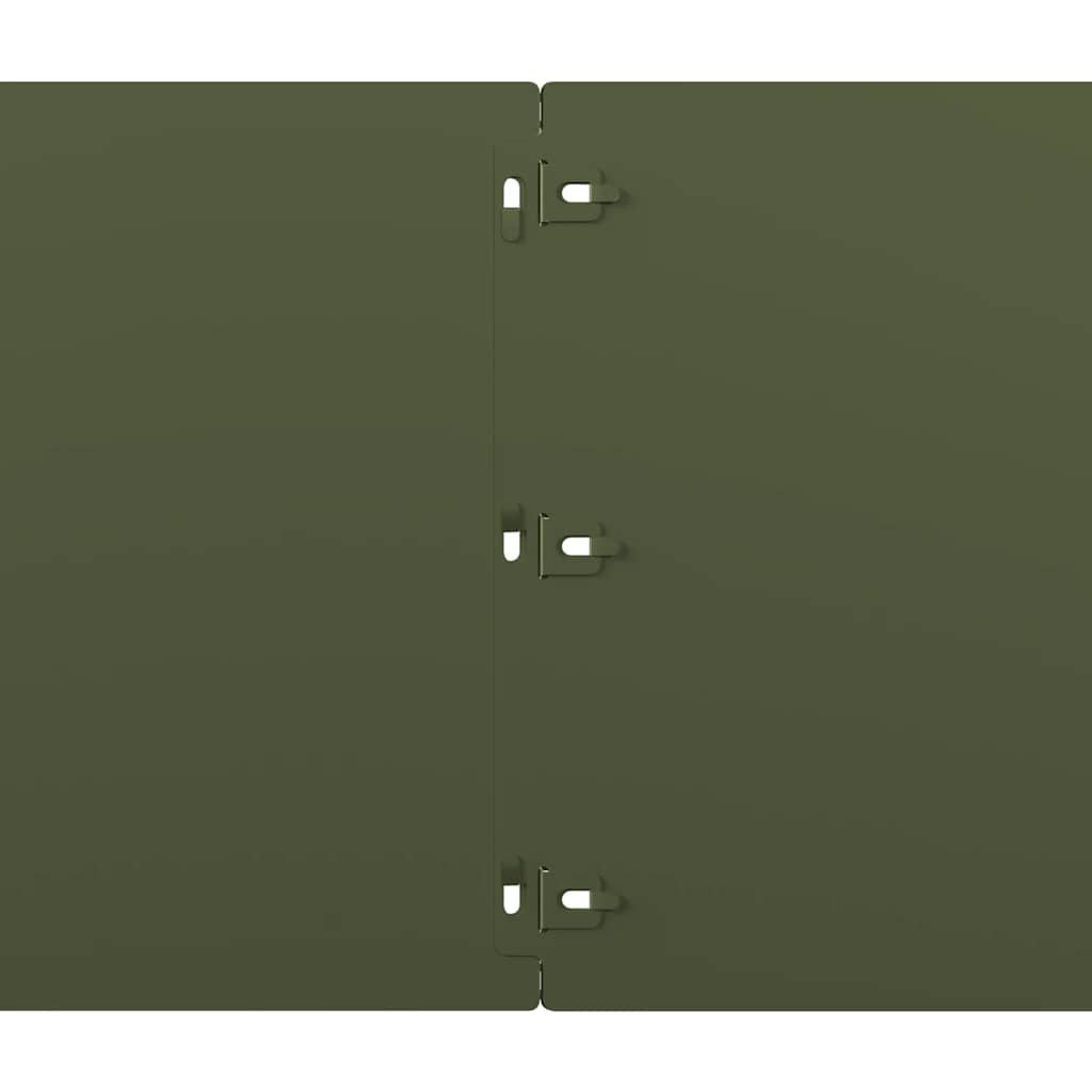 Lawn Edging 20 pcs 25 x 103 cm Cold-rolled steel Olive Green