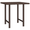 Patio Side Tables 3 pcs Brown Poly Rattan