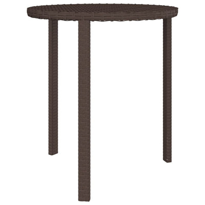 Patio Side Tables 3 pcs Brown Poly Rattan
