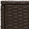 Patio Side Tables 3 pcs Brown Poly Rattan