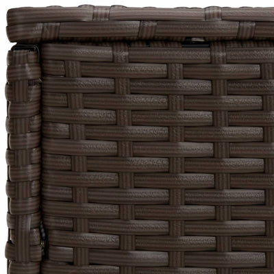 Patio Side Tables 3 pcs Brown Poly Rattan