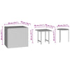 Patio Side Tables 3 pcs Brown Poly Rattan