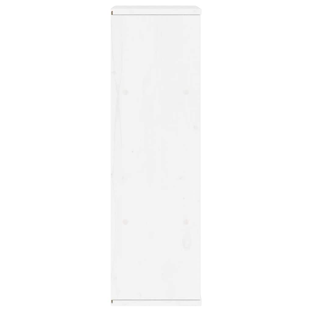 Side Cabinet with Drawers ODDA White 40x24x79 cm Solid Wood Pine