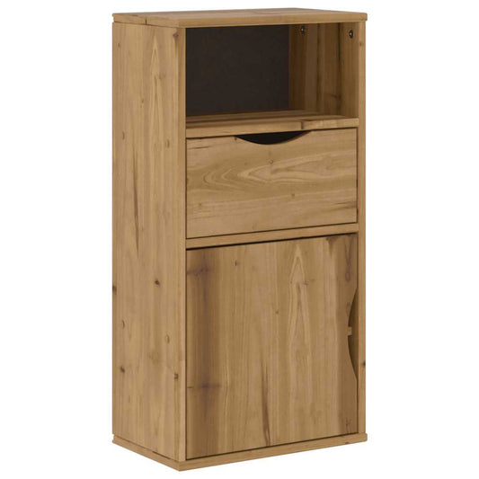 Side Cabinet with Drawer ODDA 40x24x79 cm Solid Wood Pine