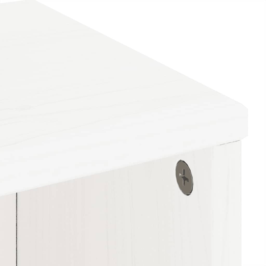 Side Cabinet ODDA White 40x24x79 cm Solid Wood Pine