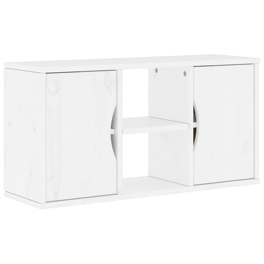 TV Cabinet ODDA White 79x24x40 cm Solid Wood Pine