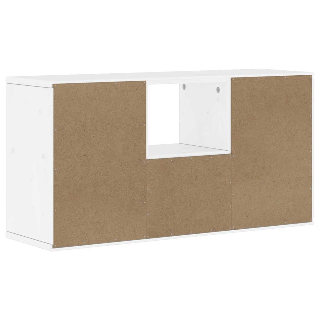TV Cabinet with Drawer ODDA White 79x24x40 cm Solid Wood Pine