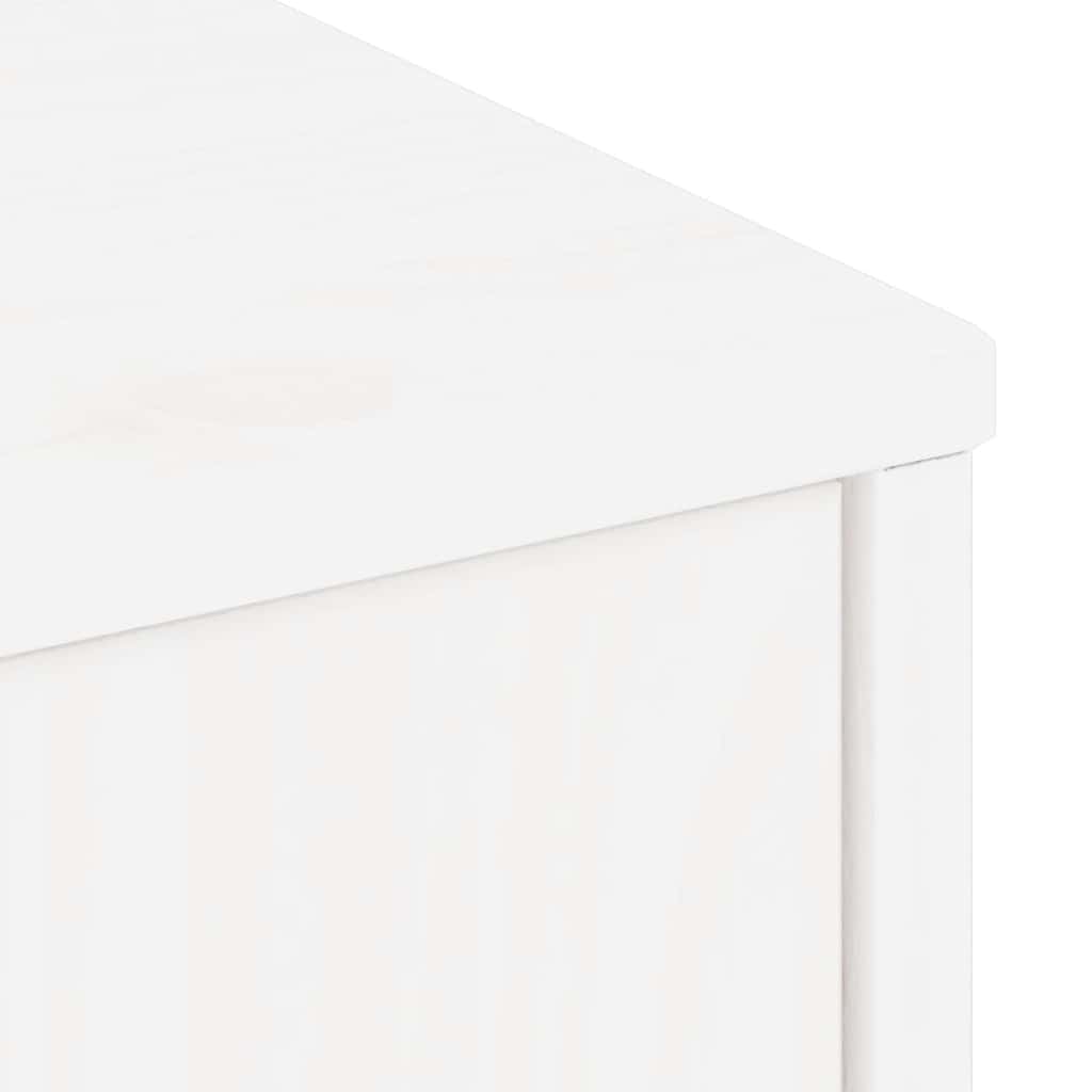 TV Cabinet with Drawer ODDA White 79x24x40 cm Solid Wood Pine