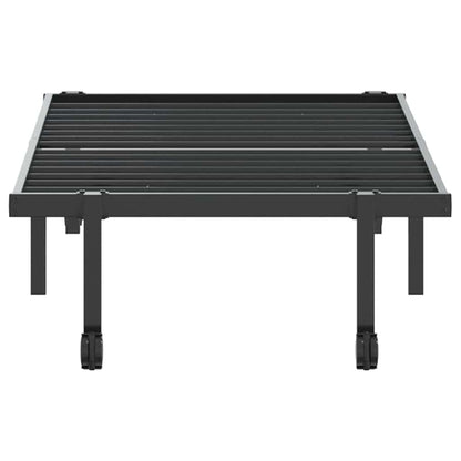 Bed Frame without Mattress Foldable Black 75x190 cm Steel