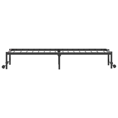 Bed Frame without Mattress Foldable Black 75x190 cm Steel
