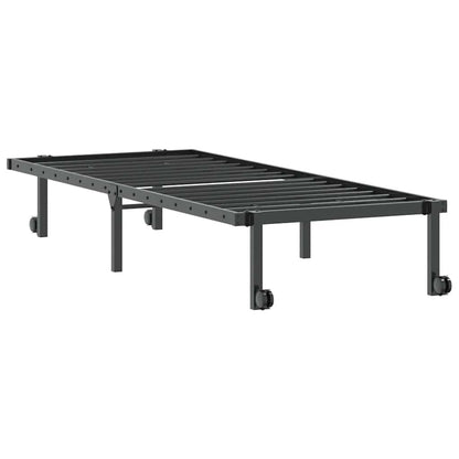 Bed Frame without Mattress Foldable Black 80x200 cm Steel