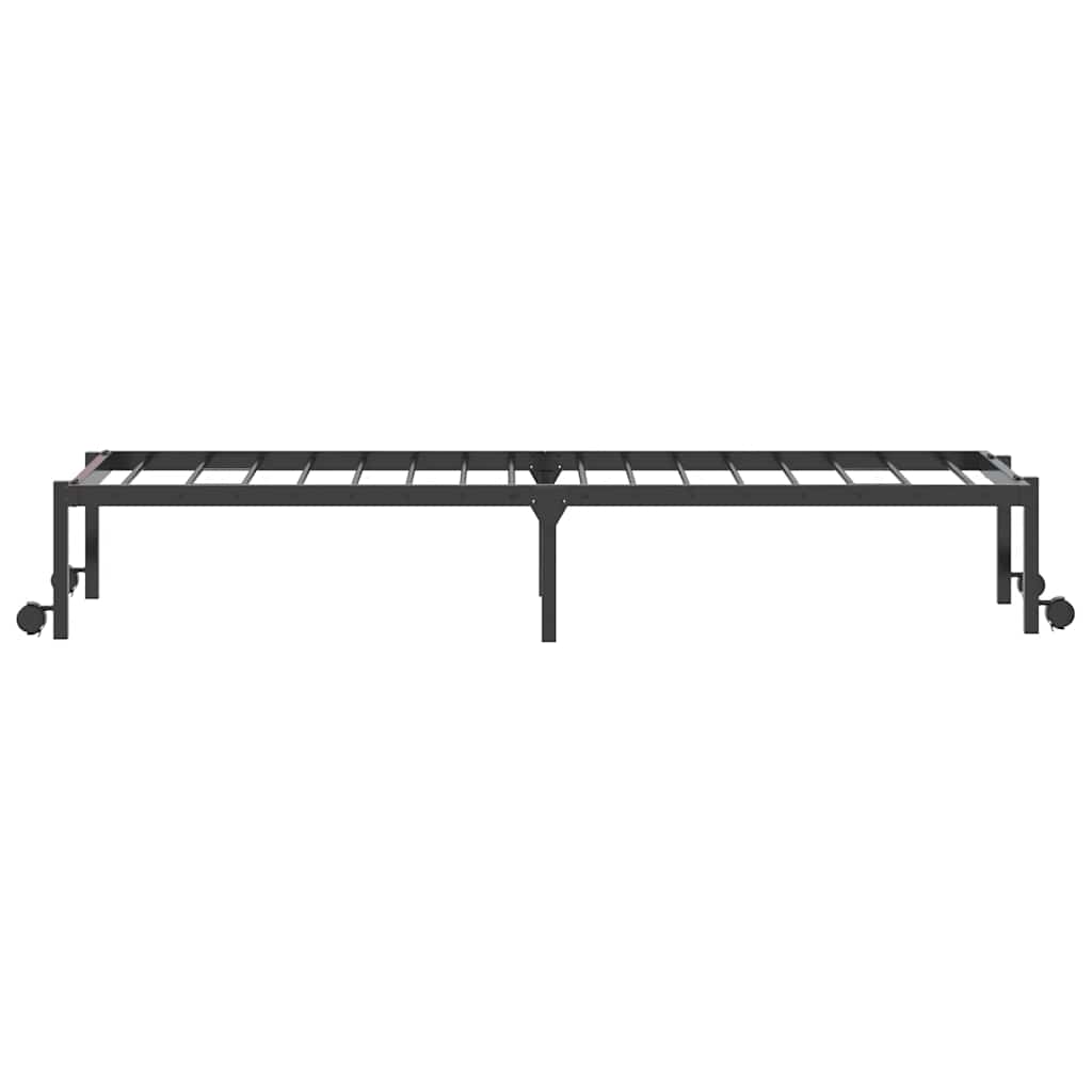 Bed Frame without Mattress Foldable Black 90x200 cm Steel