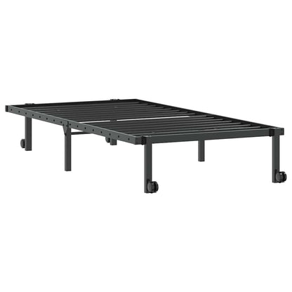 Bed Frame without Mattress Foldable Black 90x200 cm Steel