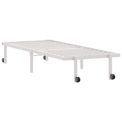 Bed Frame without Mattress Foldable White 80x200 cm Steel