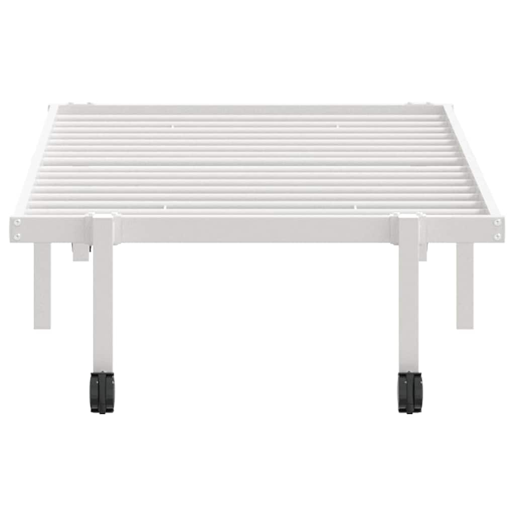 Bed Frame without Mattress Foldable White 80x200 cm Steel
