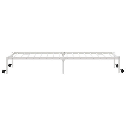 Bed Frame without Mattress Foldable White 90x190 cm Steel