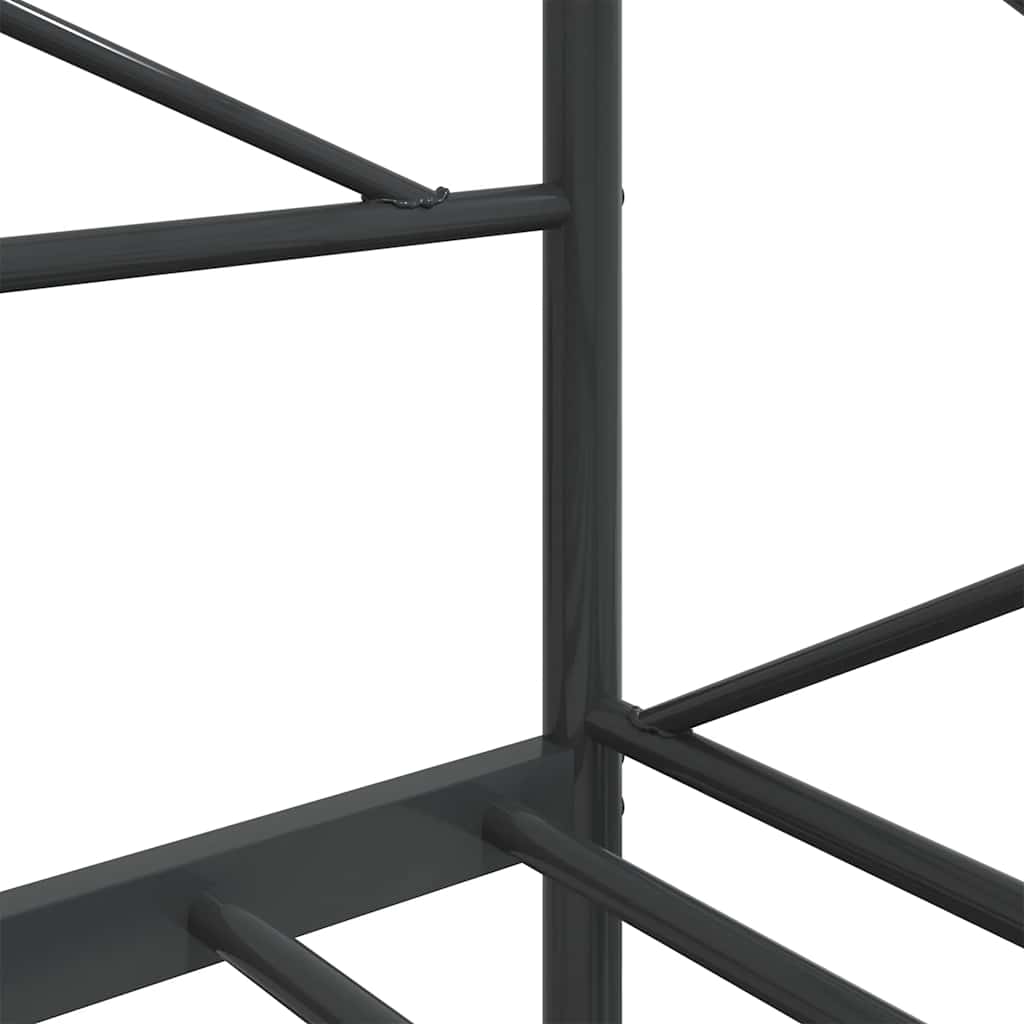 Day Bed without Mattress Black 75x190 cm Steel