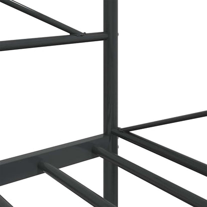 Day Bed without Mattress Black 100x190 cm Steel
