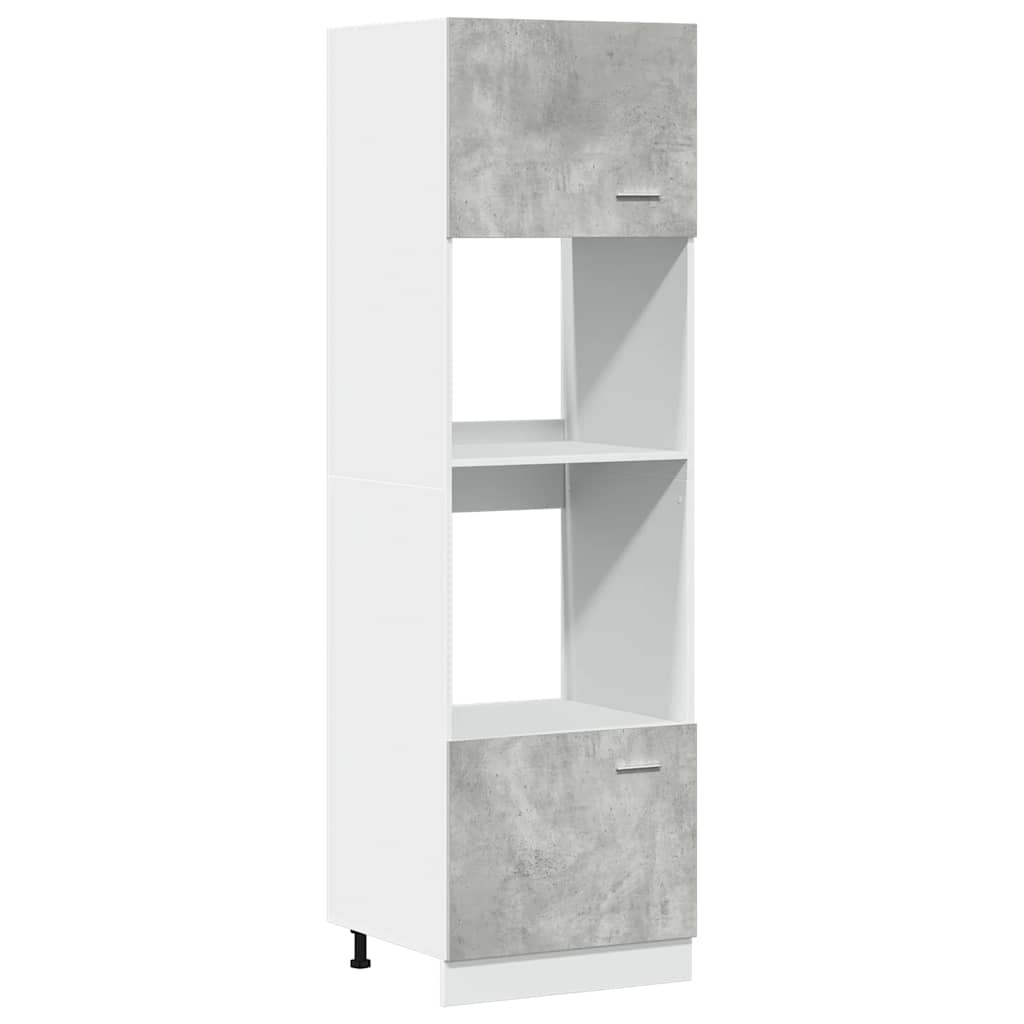 7 Piece Kitchen Cabinet Set Lyon Concrete Grey Engineered Wood