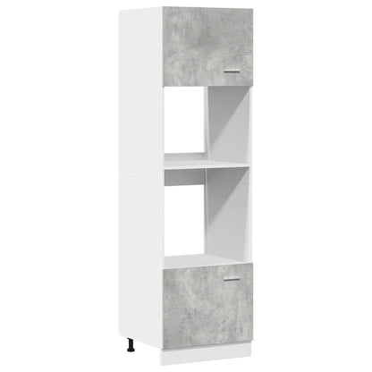 7 Piece Kitchen Cabinet Set Lyon Concrete Grey Engineered Wood