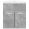 2 Piece Bathroom Furniture Set Concrete Grey Engineered Wood