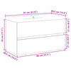 2 Piece Bathroom Furniture Set Concrete Grey Engineered Wood
