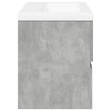 2 Piece Bathroom Furniture Set Concrete Grey Engineered Wood