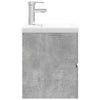 2 Piece Bathroom Furniture Set Concrete Grey Engineered Wood