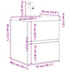 2 Piece Bathroom Furniture Set Concrete Grey Engineered Wood