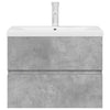 2 Piece Bathroom Furniture Set Concrete Grey Engineered Wood