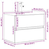 2 Piece Bathroom Furniture Set Concrete Grey Engineered Wood