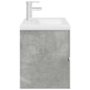 2 Piece Bathroom Furniture Set Concrete Grey Engineered Wood