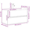 2 Piece Bathroom Furniture Set Concrete Grey Engineered Wood