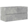 2 Piece Bathroom Furniture Set Concrete Grey Engineered Wood