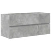 2 Piece Bathroom Furniture Set Concrete Grey Engineered Wood