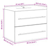 2 Piece Bathroom Furniture Set Concrete Grey Engineered Wood