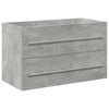 2 Piece Bathroom Furniture Set Concrete Grey Engineered Wood
