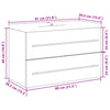 2 Piece Bathroom Furniture Set Concrete Grey Engineered Wood