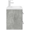 2 Piece Bathroom Furniture Set Concrete Grey Engineered Wood