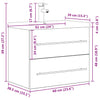 2 Piece Bathroom Furniture Set Concrete Grey Engineered Wood