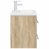 2 Piece Bathroom Furniture Set Sonoma Oak Engineered Wood