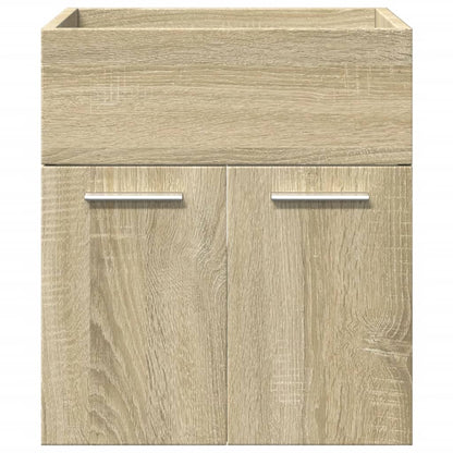 3 Piece Bathroom Furniture Set Sonoma Oak Engineered Wood