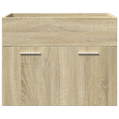 4 Piece Bathroom Furniture Set Sonoma Oak Engineered Wood